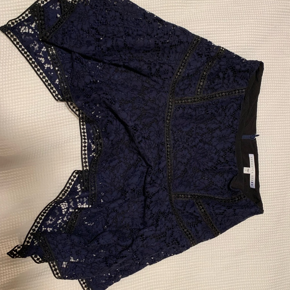 Chic Navy Lace Skirt